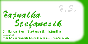 hajnalka stefancsik business card